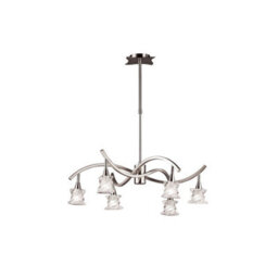 Luminosa Lighting Luminosa Salomon Telescopic Lamp 6 Light G9, Satin Nickel - thumbnail 1