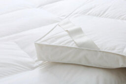 Kampala Hill Microfibre Mattress Topper 10Cm/4 Inch Box Stitched Hotel Quality Elasticated Straps White Single - thumbnail 2