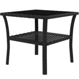 Wyld Haus Keso Rattan Black 2-Tier Square Outdoor Coffee Table 50 X 50 X 45 Cm - thumbnail 2