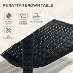 Wyld Haus Keso Rattan Black 2-Tier Square Outdoor Coffee Table 50 X 50 X 45 Cm - thumbnail 5