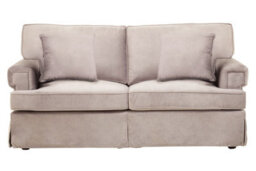 Orsina Two Seat Mink Velvet Sofa, Plush Mink Velvet Upholstery With Wooden Base And Key Style Padded Arms - thumbnail 5