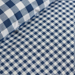 Catherine Lansfield Bamford Gingham Check Reversible King Duvet Cover Set With Pillowcases Navy Blue - thumbnail 4