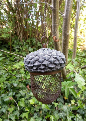 Inspirational Gifting Acorn Bird Feeder Hanging With Mesh For Peanuts Or Seeds - image 1