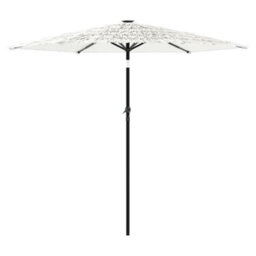 Walplus Garden Parasol With Steel Pole White 223X223X213 Cm - thumbnail 5