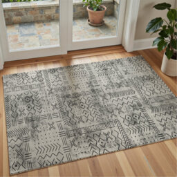 Decoranddecor Rug, Washable Rugs, Kitchen Rugs, Bath Mats, 60X90Cm, Non-Slip, Pet Friendly, Low Pile, Geometric Rug - Velano - thumbnail 1