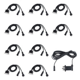 Valuelights 10 Pack Ip67 Rated 40mm Warm White Led Round Decking Kitchen Plinth Lights Kit With 3M Extension - thumbnail 3