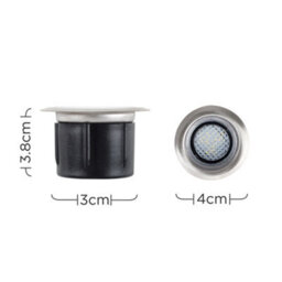 Valuelights 10 Pack Ip67 Rated 40mm Warm White Led Round Decking Kitchen Plinth Lights Kit With 3M Extension - thumbnail 6