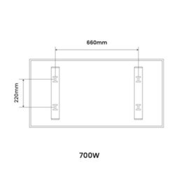 Mirrorstone Heating Mirrorstone Classic White Panel Fir Coated Aluminium 700W Infrared Heating Panel - thumbnail 7