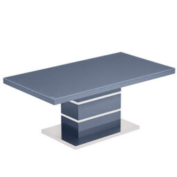 Furniture in Fashion Parini High Gloss Coffee Table In Grey With Glass Top - thumbnail 2