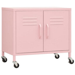 Berkfield Storage Cabinet Pink 60X35X56 Cm Steel - thumbnail 2