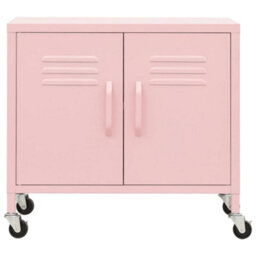 Berkfield Storage Cabinet Pink 60X35X56 Cm Steel - thumbnail 3