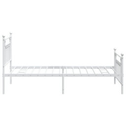 Berkfield Metal Bed Frame With Headboard And Footboard White 107X203 Cm - thumbnail 7