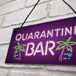 Red Ocean Novelty Quarantine Bar Signs And Plaques Quarantini Gift Bar Decor Man Cave Gifts - thumbnail 7