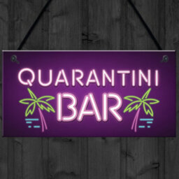 Red Ocean Novelty Quarantine Bar Signs And Plaques Quarantini Gift Bar Decor Man Cave Gifts - thumbnail 4