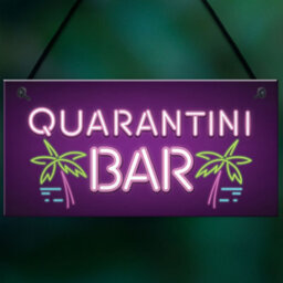 Red Ocean Novelty Quarantine Bar Signs And Plaques Quarantini Gift Bar Decor Man Cave Gifts - thumbnail 5