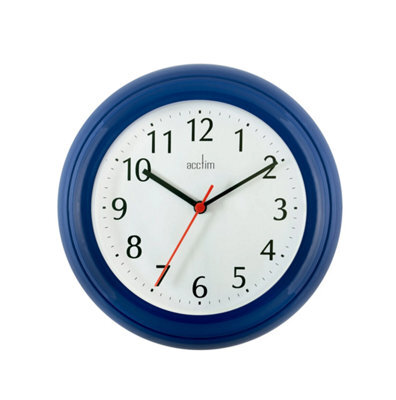 Acctim Blue Wycombe Round Wall Clock 22Cm