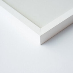 Nielsen Quadrum 40 X 40Cm Matt White Wooden Picture Frame With Float Glass And Push/turn Clips - thumbnail 2