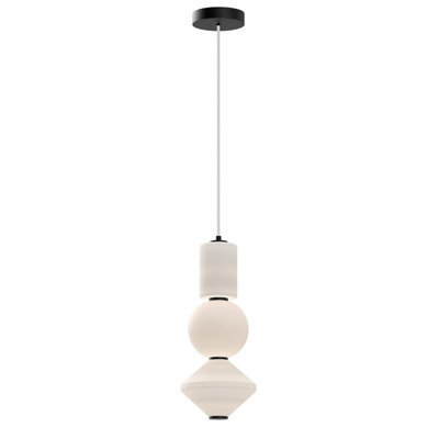 Luminosa Lighting Elstead Alora Mood Bijou Led Slim Pendant Ceiling Light Contemporary Matt Black 3000K - image 1