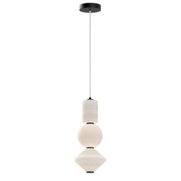 Luminosa Lighting Elstead Alora Mood Bijou Led Slim Pendant Ceiling Light Contemporary Matt Black 3000K - thumbnail 1