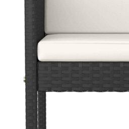 Walplus Bar Stools 4 Pcs With Cushions Black Poly Rattan - thumbnail 6