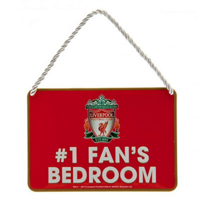Liverpool Fc 1 Fans Bedroom Door Sign Red/white (One Size) - image 1