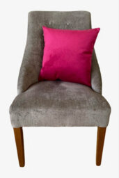 Beautiful Beanbags Set Of 2 Plush Velvet Scatter Cushions Complete With Cushion Pads Furniture Cushions With Inserts 2 Plush Velvet Cushions -Magenta - thumbnail 3