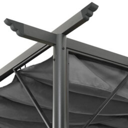 Pergola With Retractable Roof Anthracite 3X3 M Steel 180 G/ma - thumbnail 3