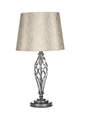 K Living Compton Chrome Table Lamp And Shade - image 1