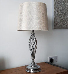 K Living Compton Chrome Table Lamp And Shade - thumbnail 5