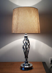 K Living Compton Chrome Table Lamp And Shade - thumbnail 4