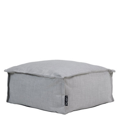icon Dolce Indoor Outdoor Pouffe Footstool Grey Bean Bags - image 1