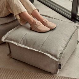 icon Dolce Indoor Outdoor Pouffe Footstool Grey Bean Bags - thumbnail 2