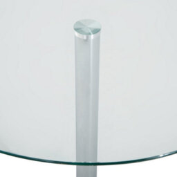 Homcom Round Dining Table Bistro Pub Counter W/ Tempered Glass Top For Kitchen - thumbnail 8