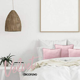 Deconovo Set Of 2 Soft Crushed Velvet Cushion Covers With Invisible Zipper 50Cm X 50Cm Light Pink - thumbnail 5