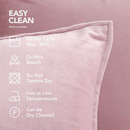 Deconovo Set Of 2 Soft Crushed Velvet Cushion Covers With Invisible Zipper 50Cm X 50Cm Light Pink - thumbnail 6