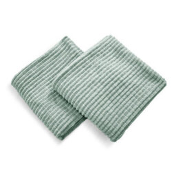 Deconovo Set Of 2 Corduroy Cushion Covers 55Cm X 55Cm, 22X22 Inches Grid Square Pillowcases For Seats(Mint Green, 2 Pieces) - thumbnail 2