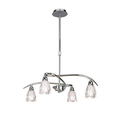 Luminosa Lighting Luminosa Amel Telescopic Convertible To Semi Flush 4 Light L1/sgu10, Polished Chrome - image 1