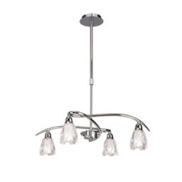 Luminosa Lighting Luminosa Amel Telescopic Convertible To Semi Flush 4 Light L1/sgu10, Polished Chrome - thumbnail 1