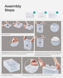 Songmics Shoe Boxes, Pack Of 15 Stackable Shoe Storage Organisers, Foldable And Versatile For Sneakers - thumbnail 5