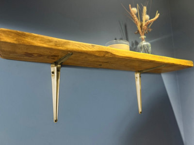 Stiley Living London Shelf Bracket 125X150mm Brass (Pack Of 4)