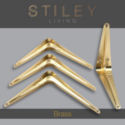 Stiley Living London Shelf Bracket 125X150mm Brass (Pack Of 4) - thumbnail 2