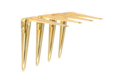 Stiley Living London Shelf Bracket 125X150mm Brass (Pack Of 4) - thumbnail 3