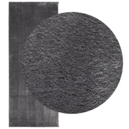 Berkfield Rug Huarte Short Pile Soft And Washable Anthracite 80X200 Cm - thumbnail 3