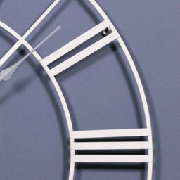 Large Vintage Cream Distressed Twist Frame Wall Clock With Grey Hands - thumbnail 2
