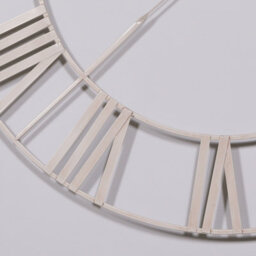 Large Vintage Cream Distressed Twist Frame Wall Clock With Grey Hands - thumbnail 6