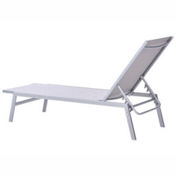 Beliani Sun Lounger Noli Reclining Metal Grey - thumbnail 7