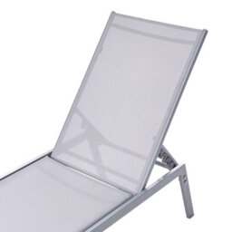 Beliani Sun Lounger Noli Reclining Metal Grey - thumbnail 8