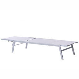 Beliani Sun Lounger Noli Reclining Metal Grey - thumbnail 5
