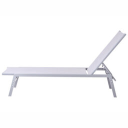 Beliani Sun Lounger Noli Reclining Metal Grey - thumbnail 6