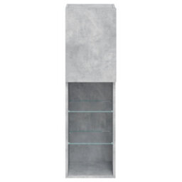 Berkfield Tv Cabinet With Led Lights Concrete Grey 30.5X30X102 Cm - thumbnail 9